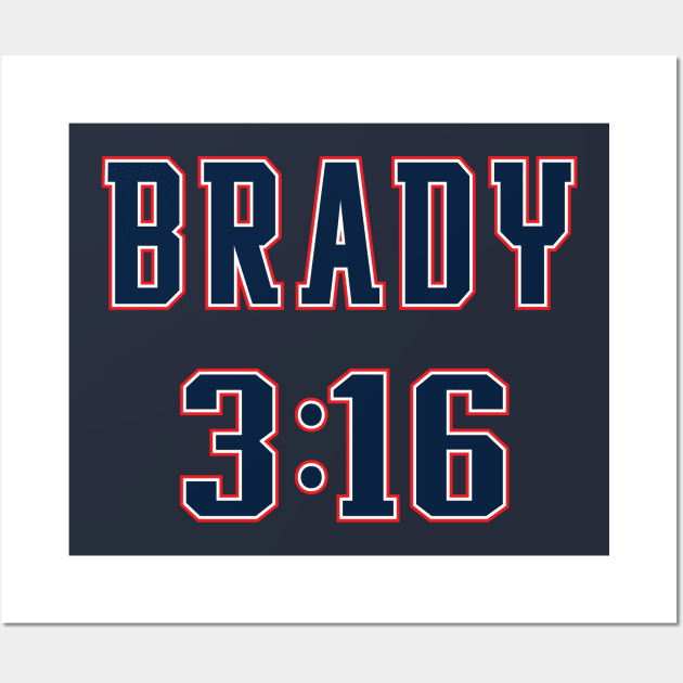 Brady 3:16 Wall Art by old_school_designs